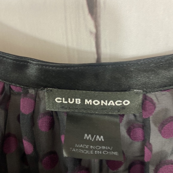258. Club Monaco silk sheer long sleeve blouse - Picture 2 of 9